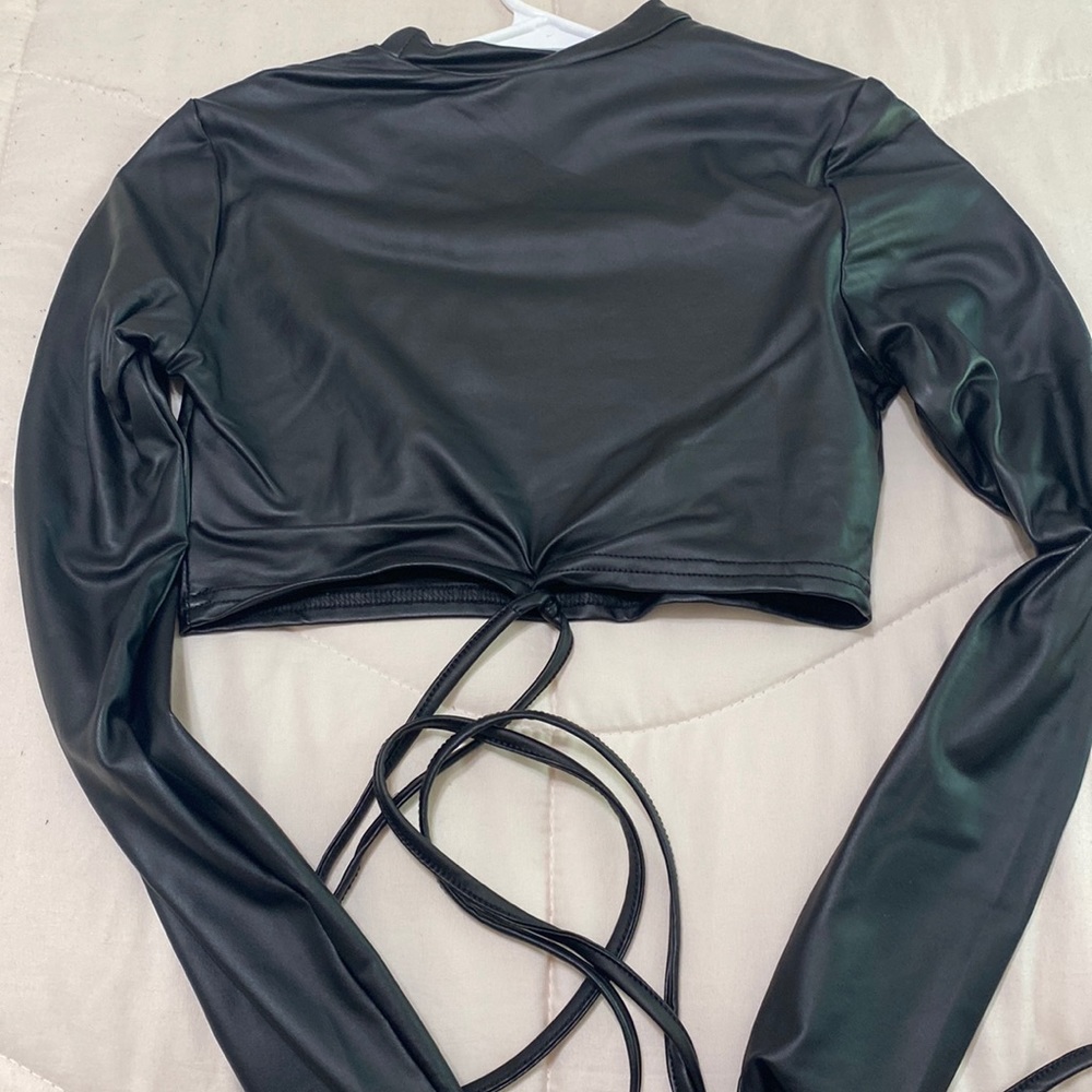 Leather like shirt